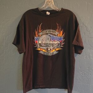 Chicago Black Tee with Bold Graphic